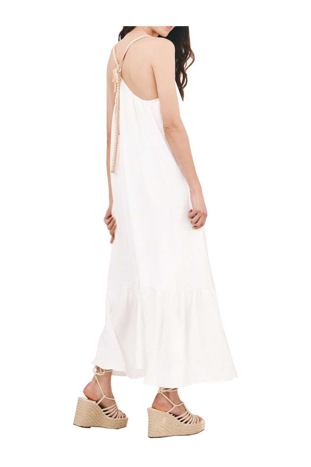 Nüd by NEKANE abito donna lungo bianco JAMUS 83% viscosa 17% poliammide