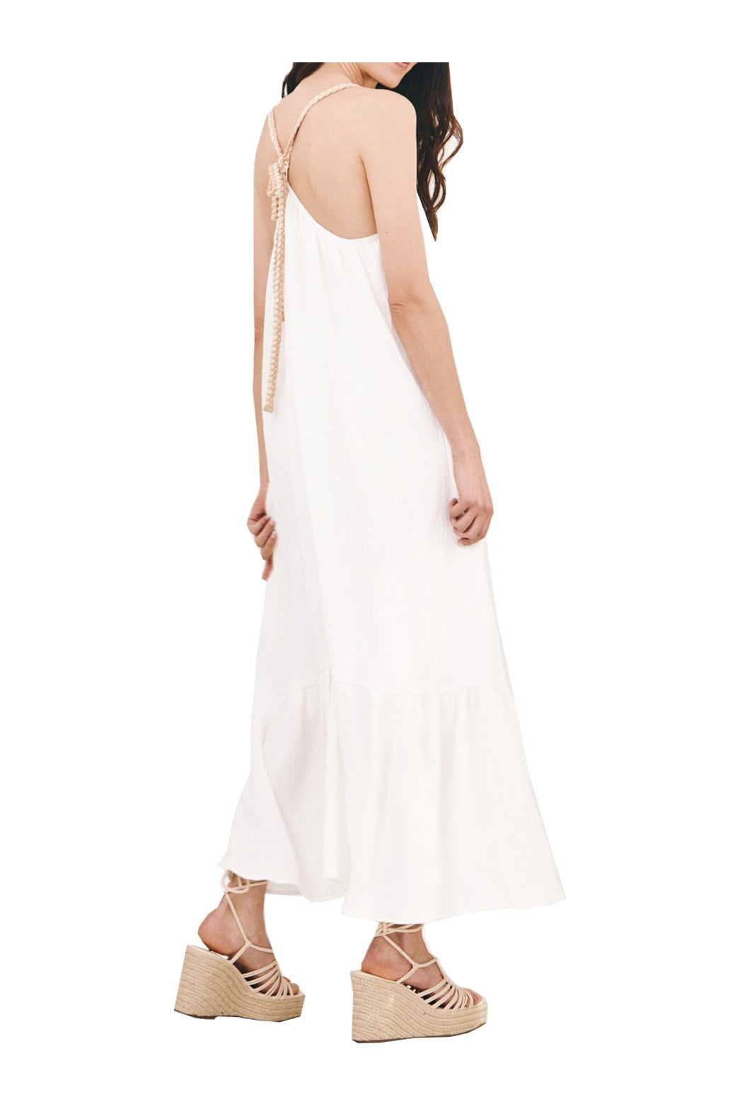 Nüd by NEKANE abito donna lungo bianco JAMUS 83% viscosa 17% poliammide