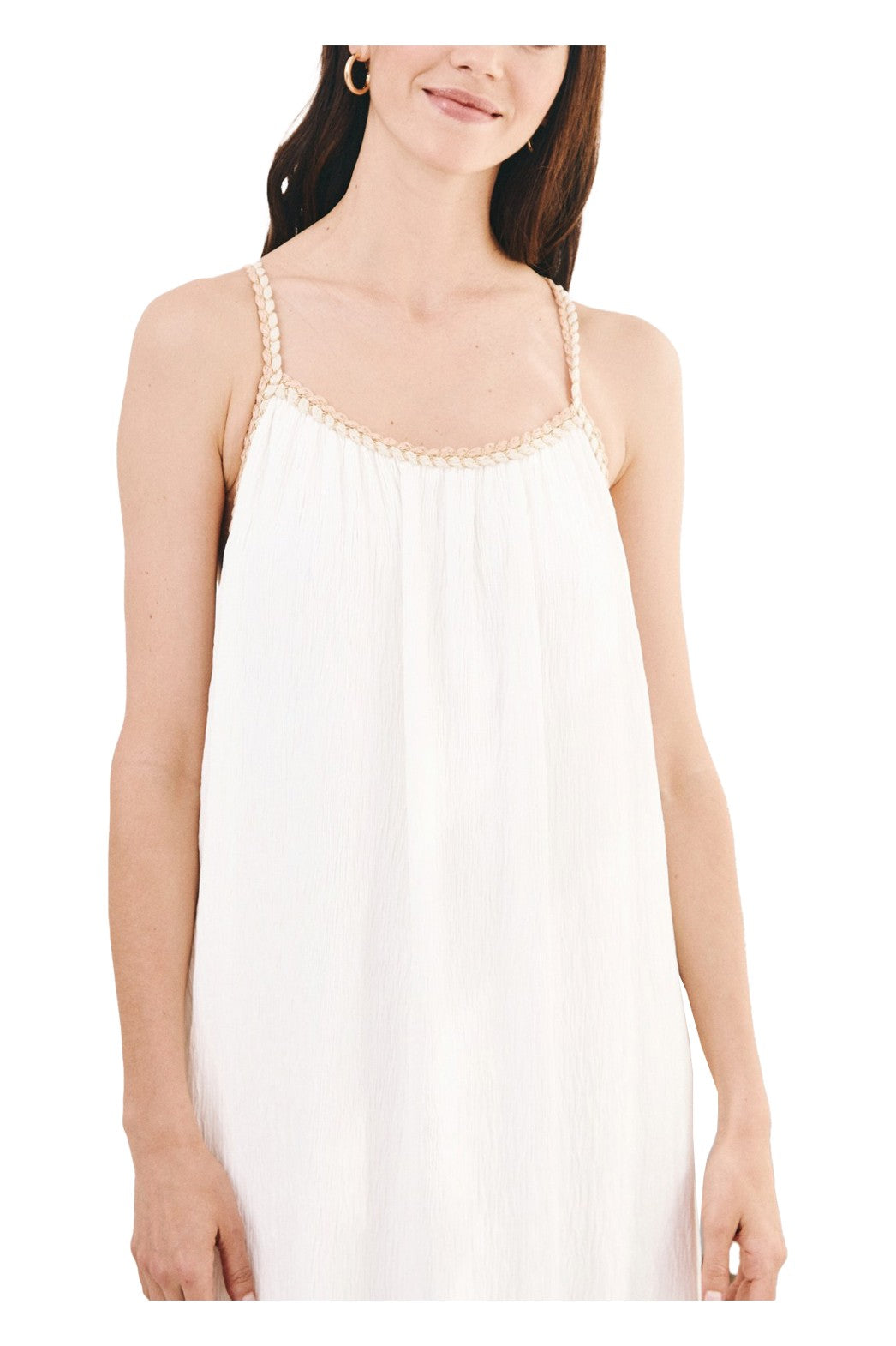 Nüd by NEKANE abito donna lungo bianco JAMUS 83% viscosa 17% poliammide