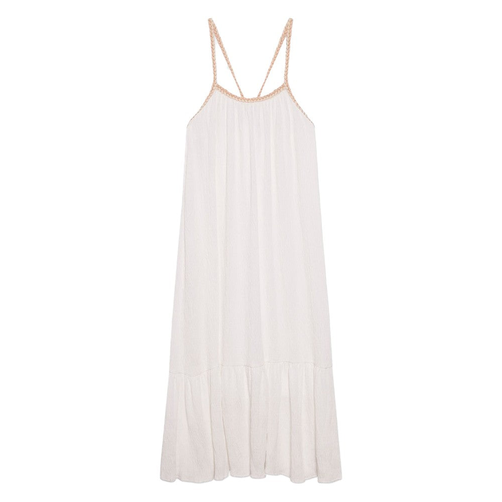 Nüd by NEKANE abito donna lungo bianco JAMUS 83% viscosa 17% poliammide