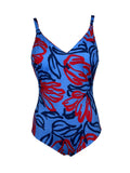FEELING by JUSTMINE costume intero double-face coppa C   azzurro/blu/rosso A784C 6102 MADE IN ITALY