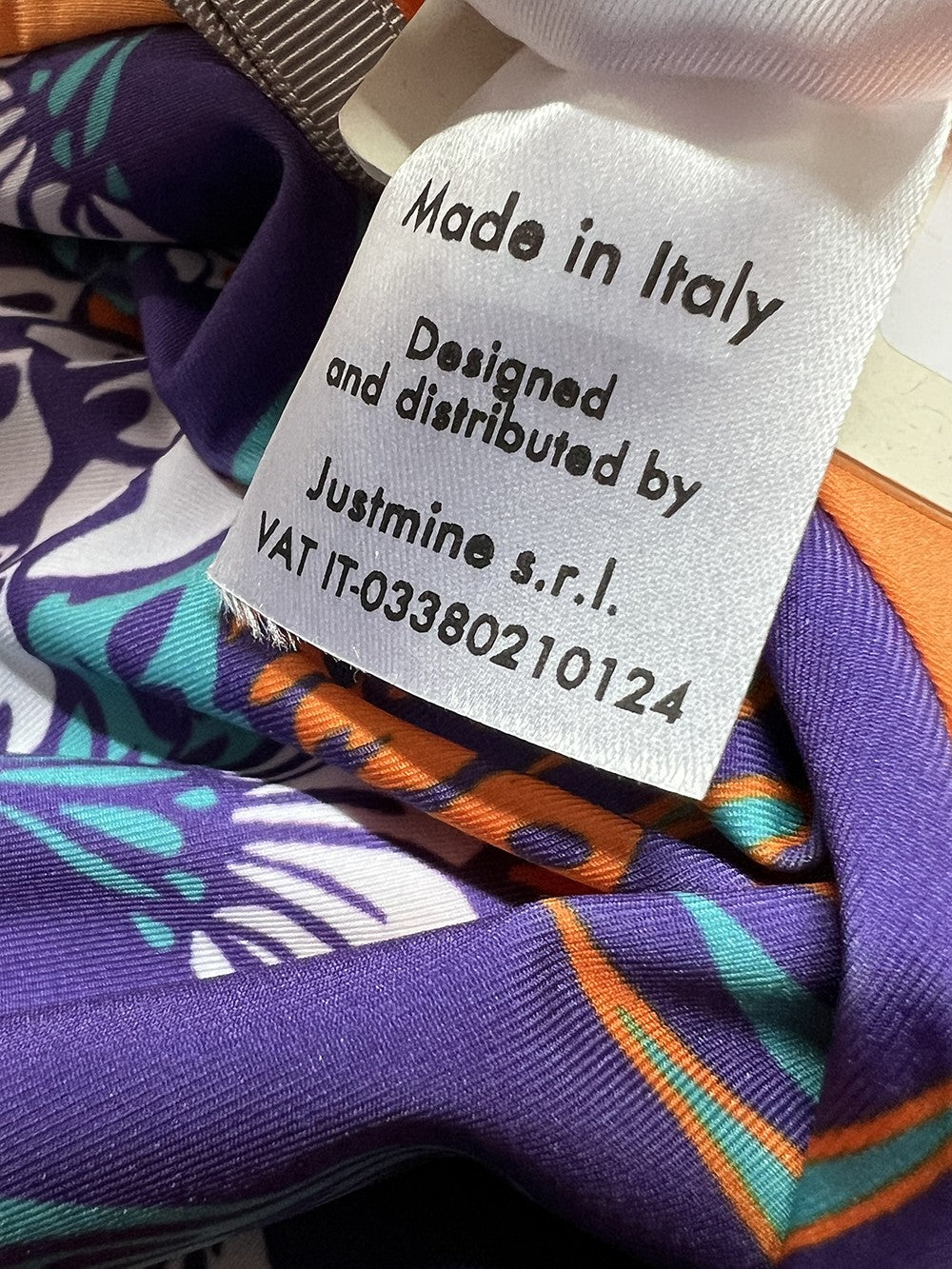 FEELING by JUSTMINE costume intero double-face coppa C  viola/multicolor A784C 6104 MADE IN ITALY