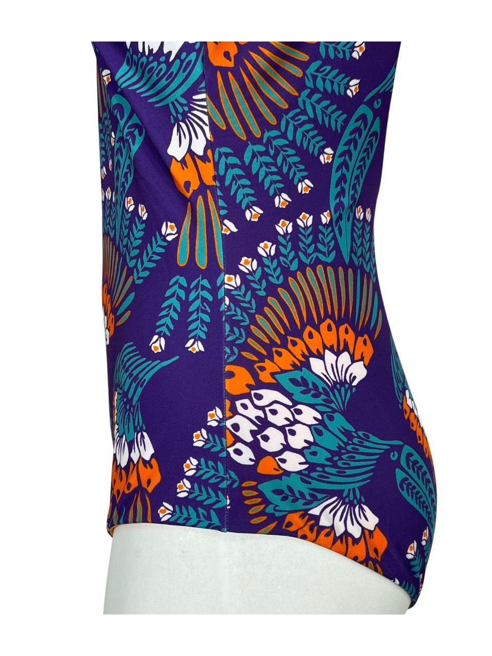 FEELING by JUSTMINE costume intero double-face coppa C  viola/multicolor A784C 6104 MADE IN ITALY