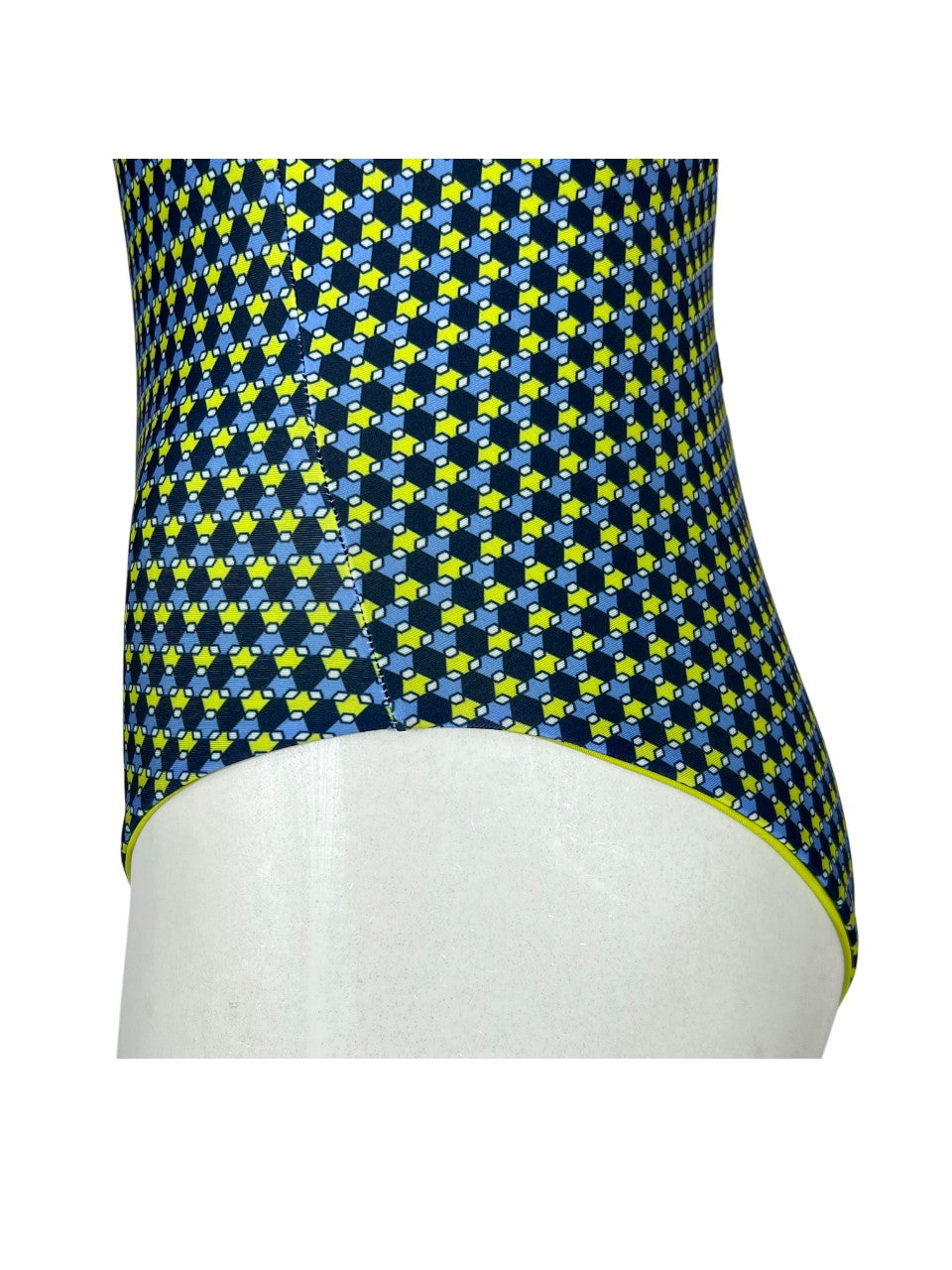 JUSTMINE costume donna intero double-face blu/lime/azzurro A706 1167 MADE IN ITALY