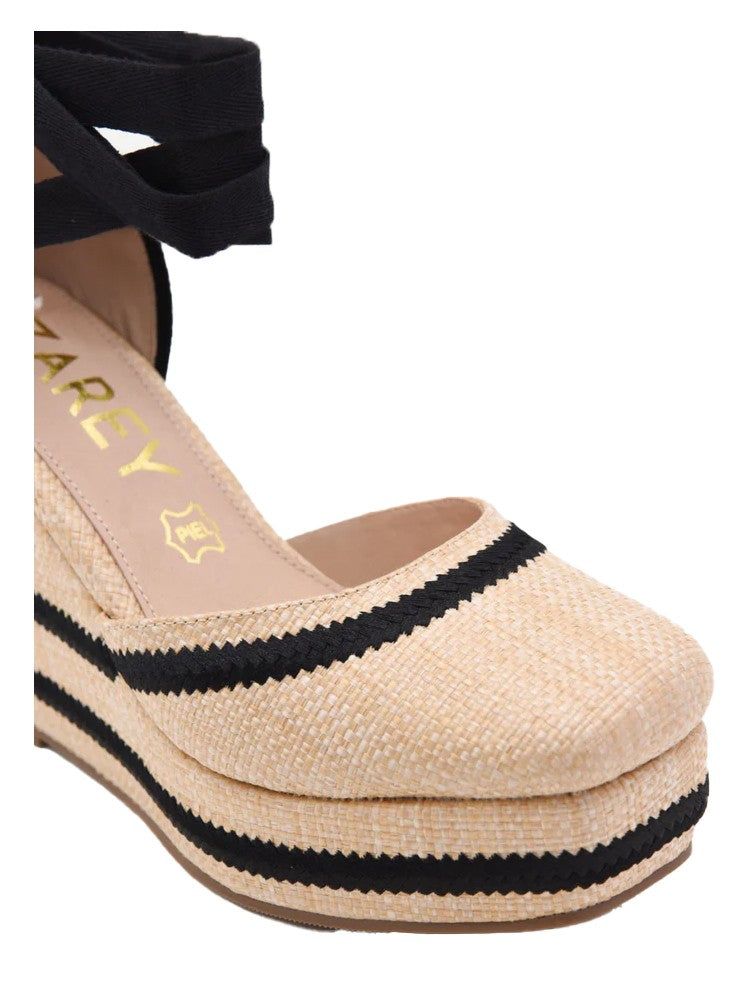 AZAREY sandalo donna rafia beige 494J535 MADE IN SPAIN