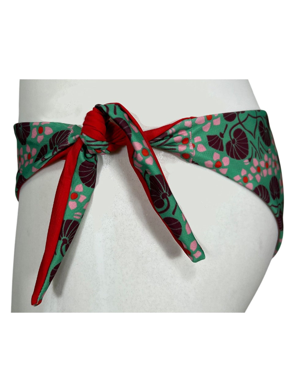 JUSTMINE bikini fascia foderata double-face verde/rosa/bordeaux B2770 1136 MADE IN ITALY