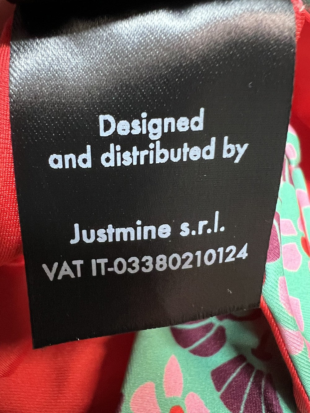 JUSTMINE bikini fascia foderata double-face verde/rosa/bordeaux B2770 1136 MADE IN ITALY