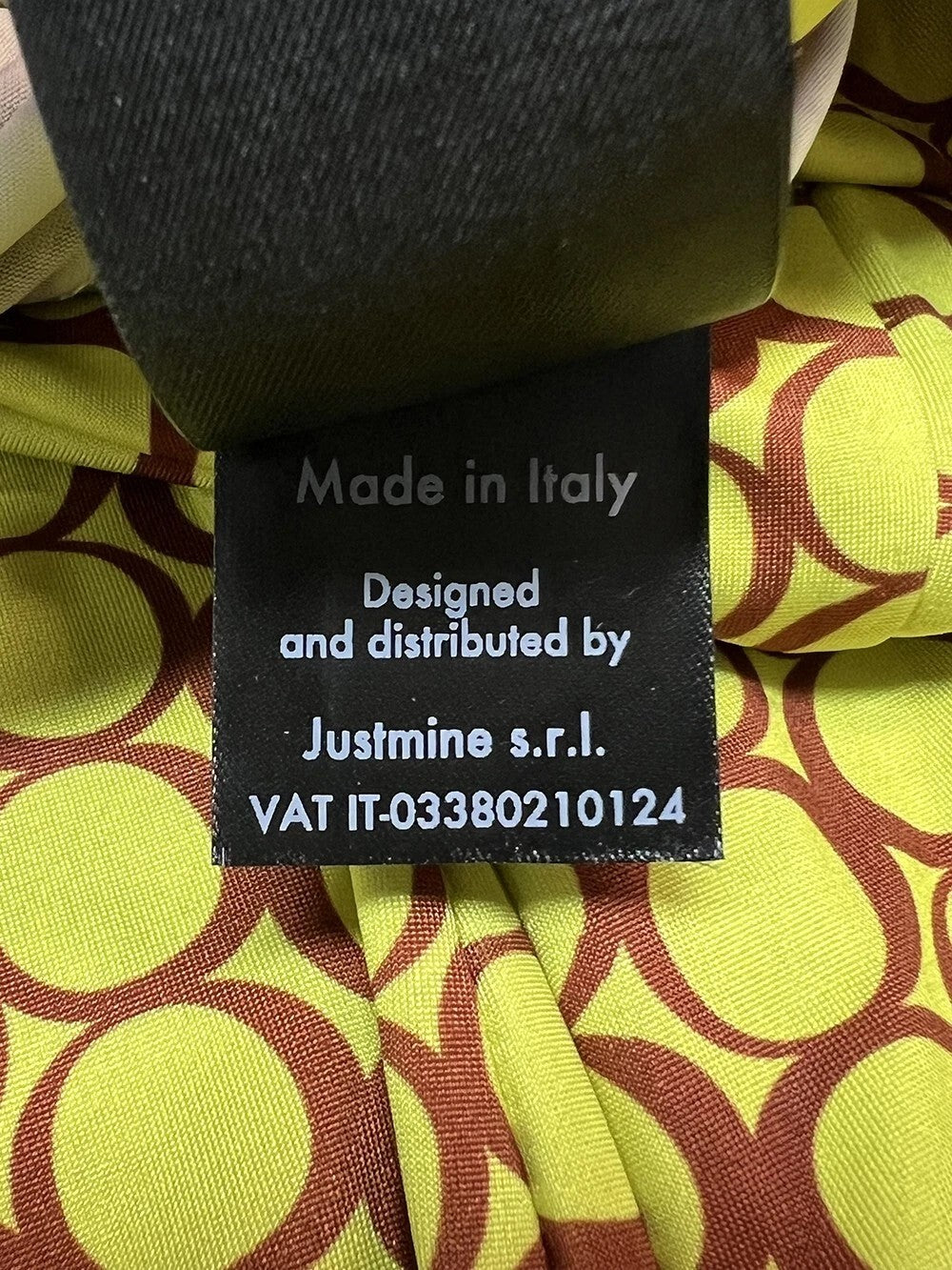 JUSTMINE bikini fascia foderata double-face giallo/mattone B2770 1140 MADE IN ITALY