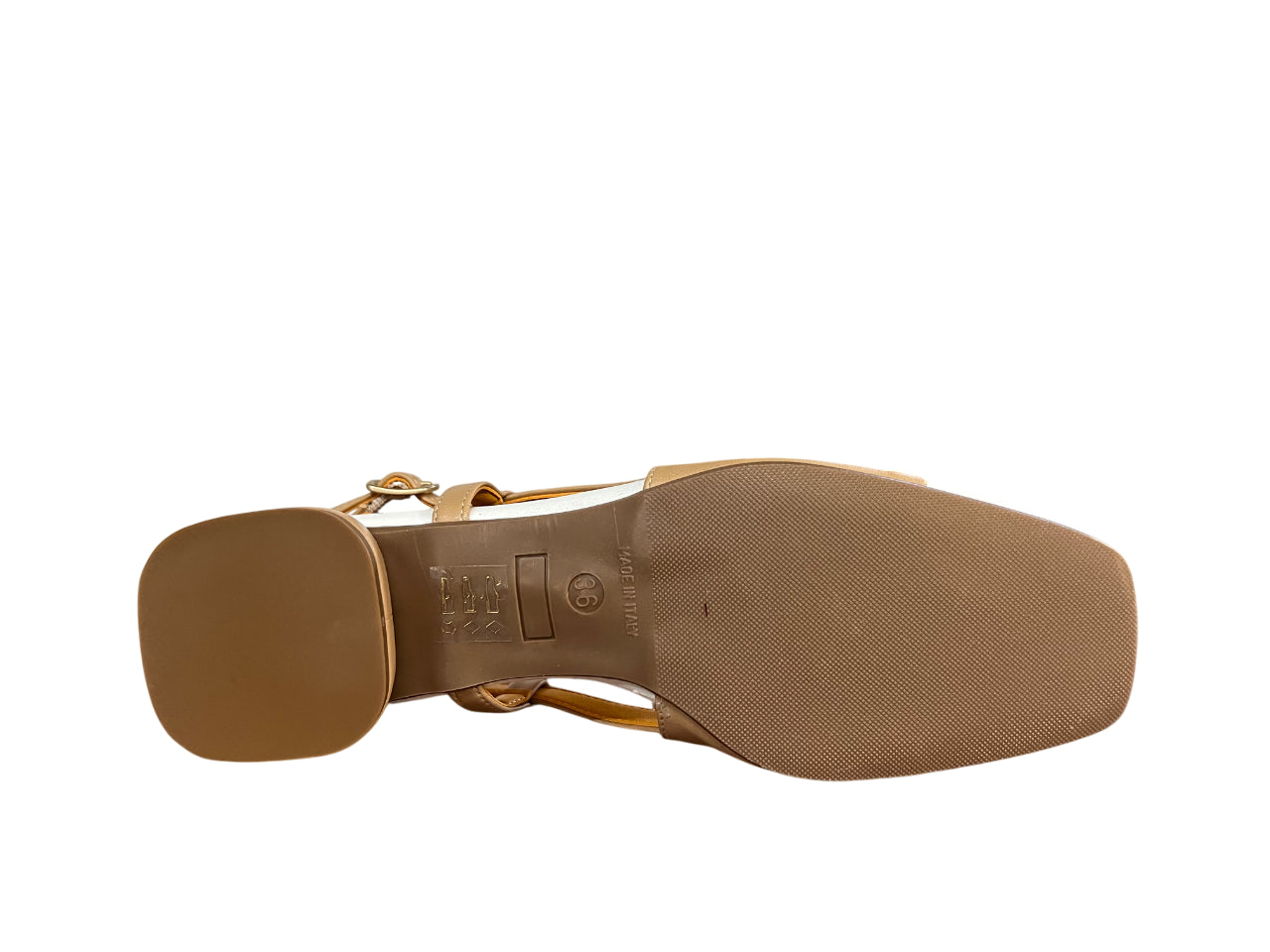 LUCREZIA D’ALTAVILLA slingback bicolore punta quadrata 2029 LIZ ECOPELLE MADE IN ITALY