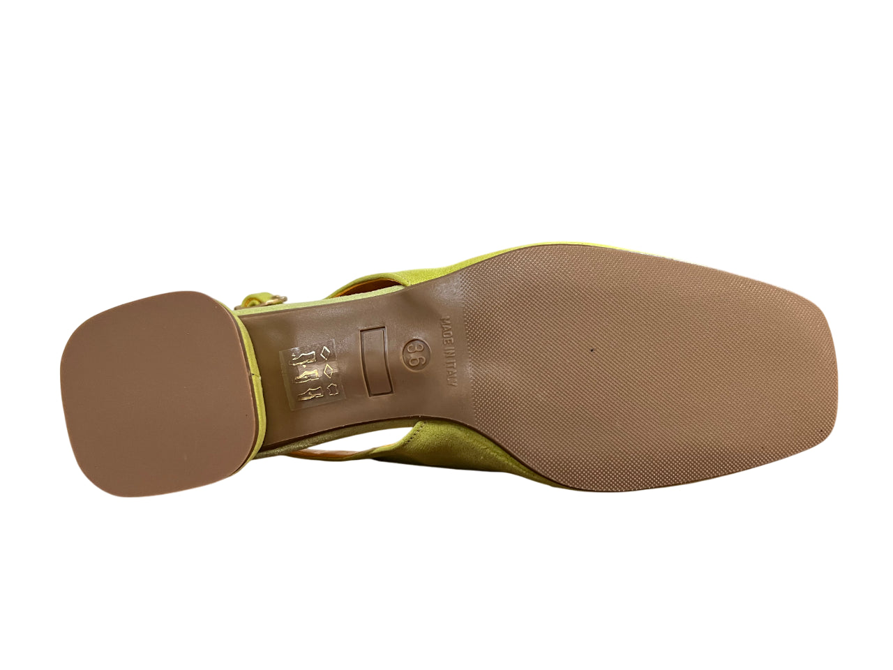 LUCREZIA D’ALTAVILLA slingback donna lime accessorio dorato 2025 MADE IN ITALY