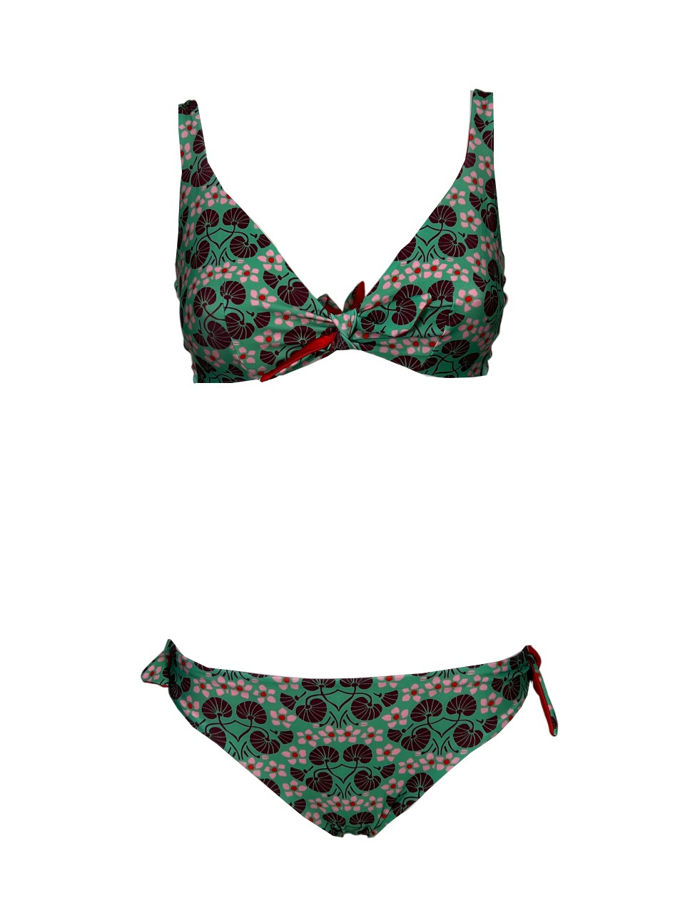 JUSTMINE bikini vela double-face coppa C fantasia floreale B2699C 1136 MADE IN ITALY
