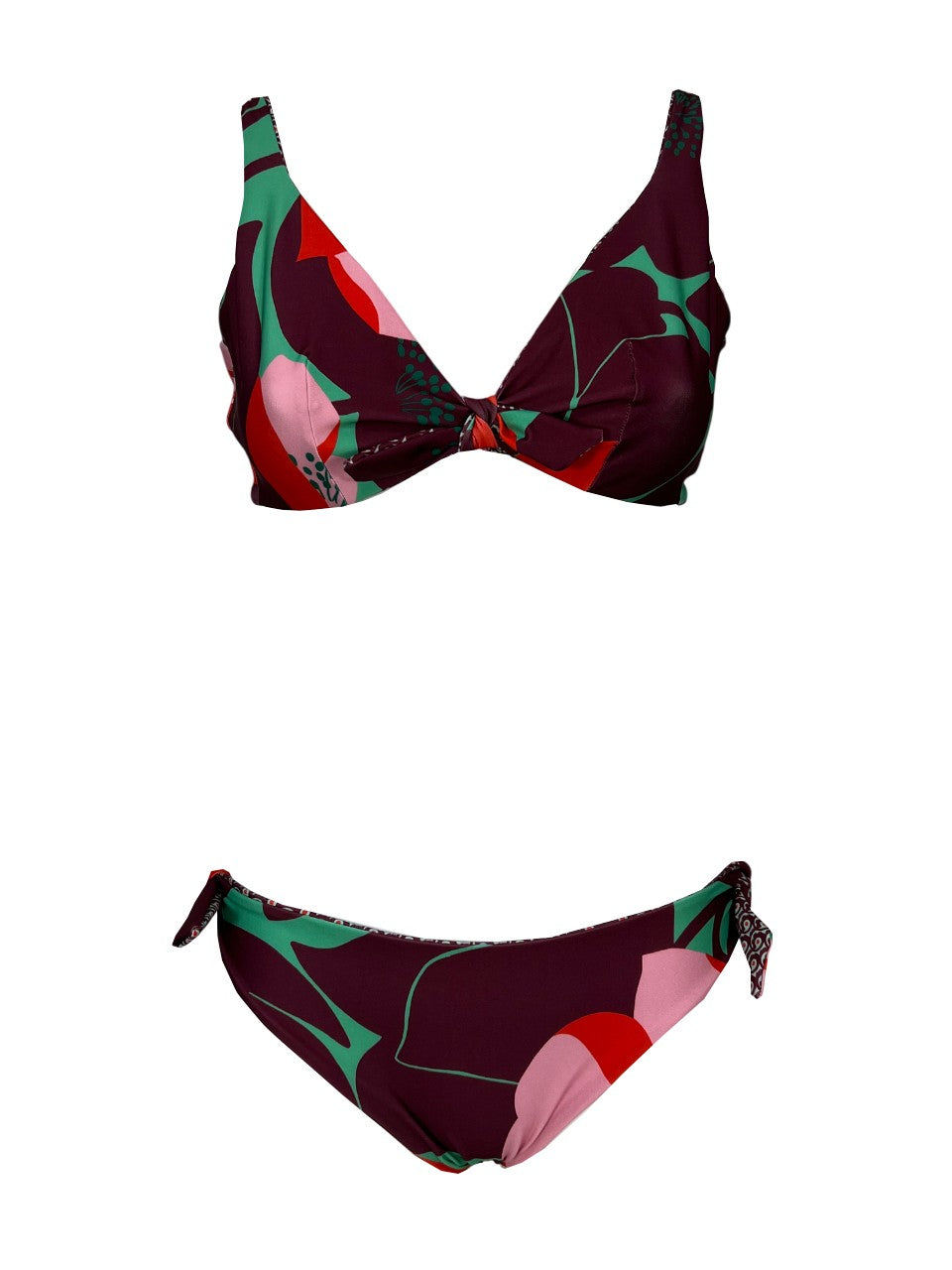JUSTMINE bikini vela double-face coppa C bordeaux/rosa/rosso/verde B2699C 1142 MADE IN ITALY