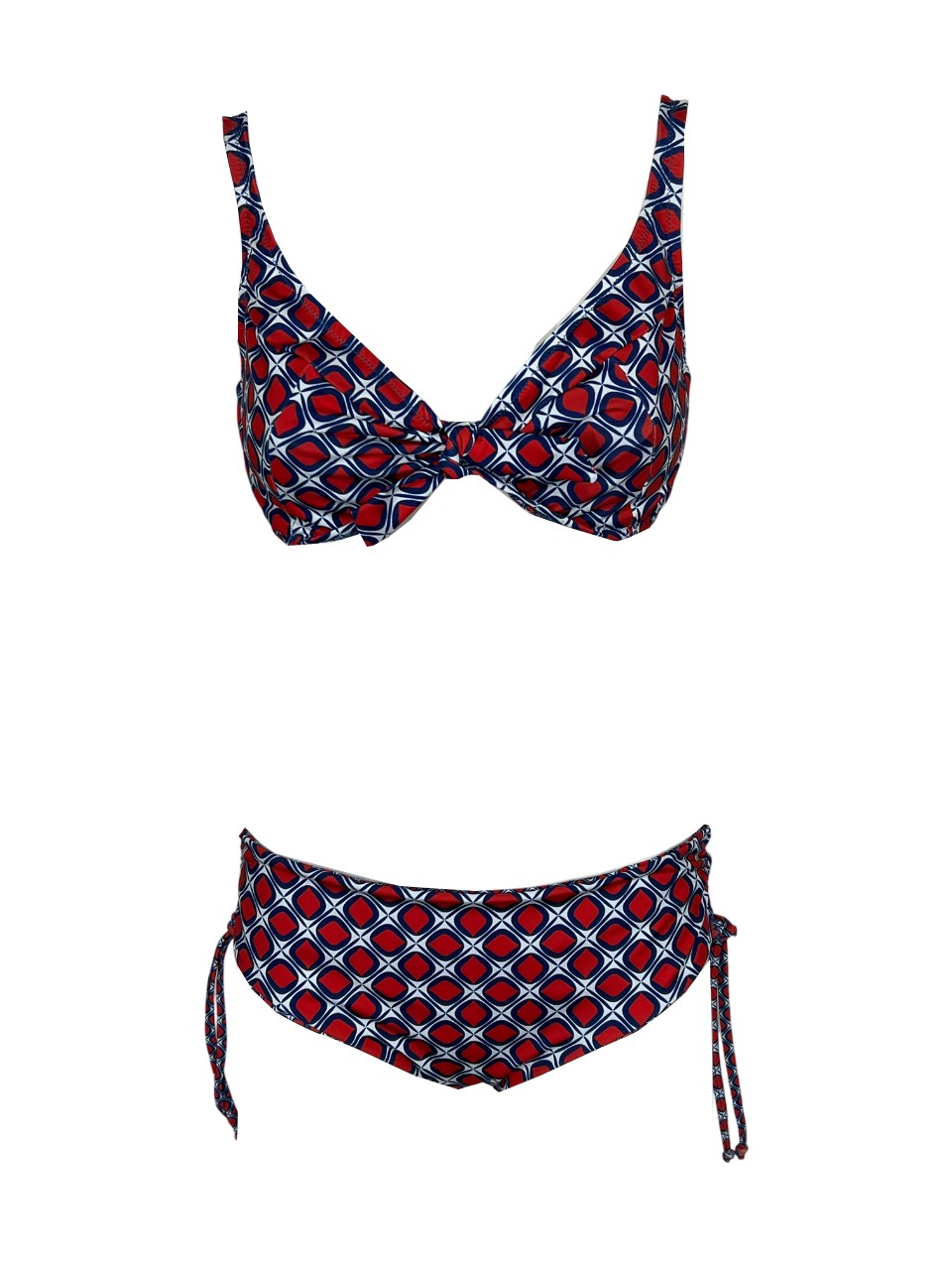 FEELING by JUSTMINE bikini double-face coppa C blu/rosso/bianco B2848C 6103 MADE IN ITALY