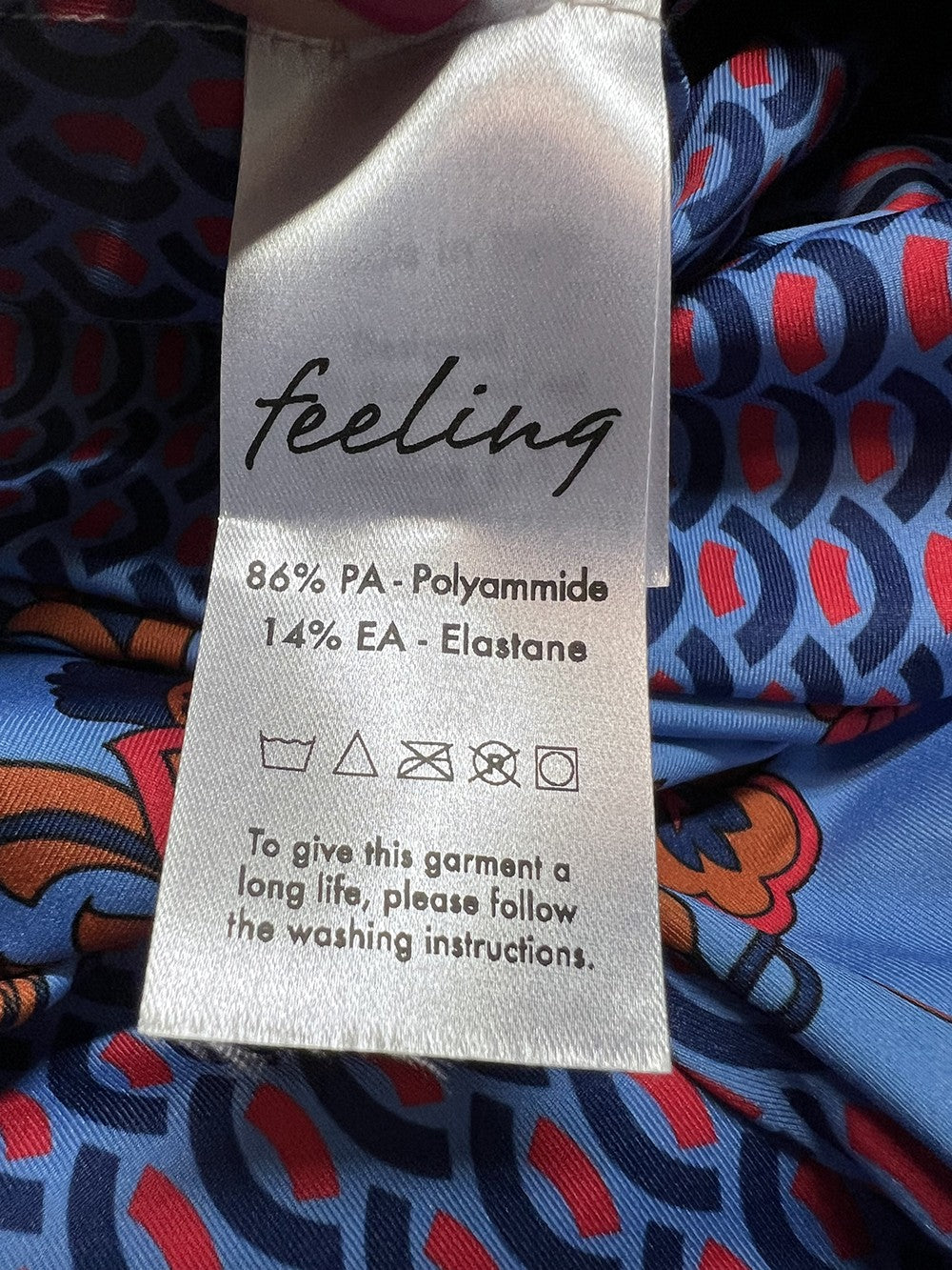 FEELING by JUSTMINE bikini double-face coppa C azzurra/multicolor B2627C 6100 MADE IN ITALY