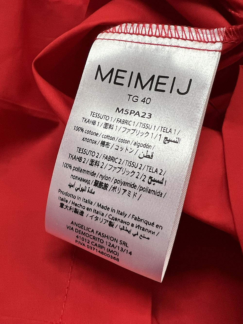 MEIMEIJ abito donna M5PA23 100% cotone MADE IN ITALY