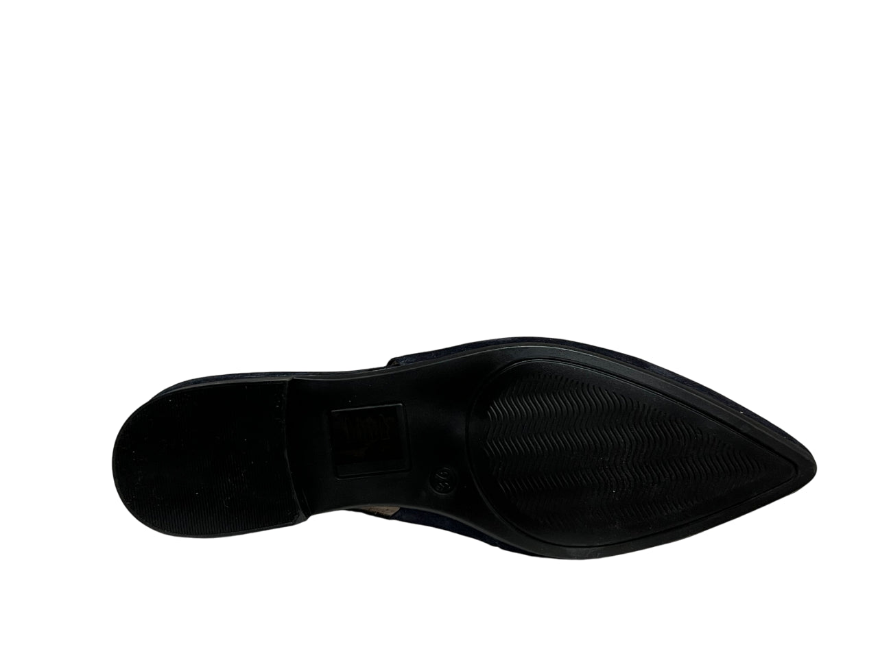 FRANCESCO BRUNELLI slingback donna a punta camoscio blu 5100 100% pelle