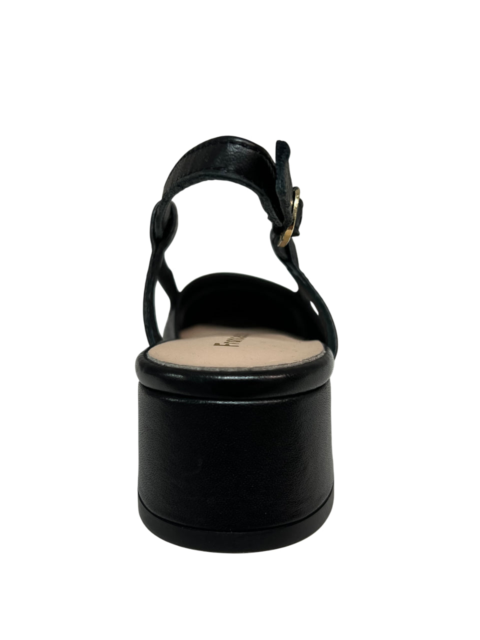 FRANCESCO BRUNELLI slingback donna a punta nera 5115 100% pelle