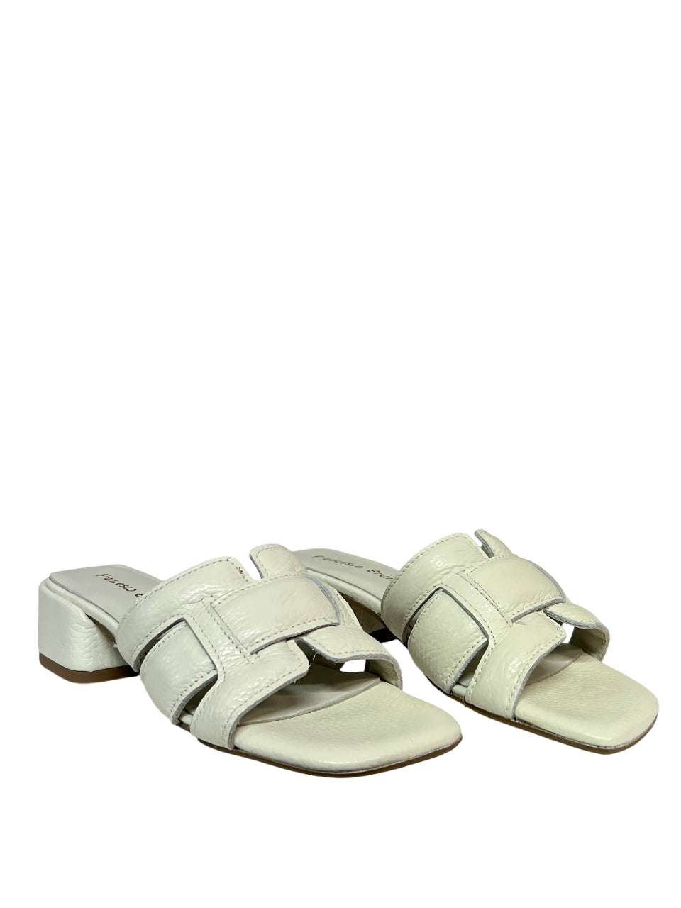 FRANCESCO BRUNELLI sandalo donna aperto dietro 5205 100% pelle