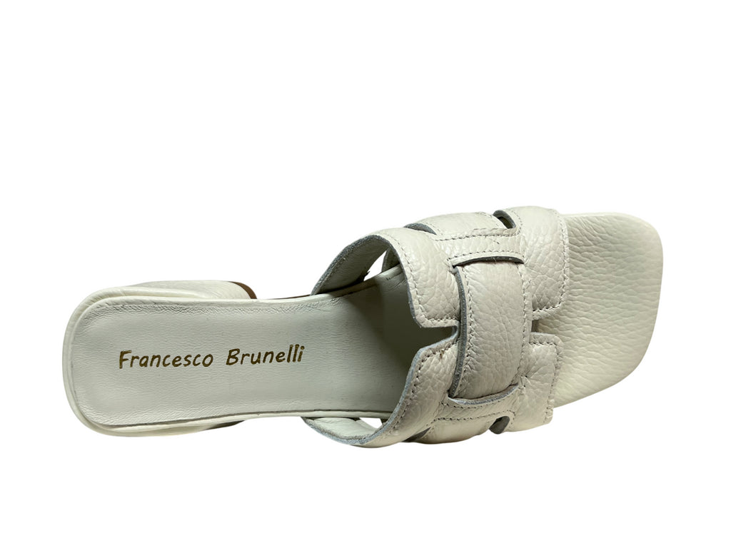 FRANCESCO BRUNELLI sandalo donna aperto dietro 5205 100% pelle