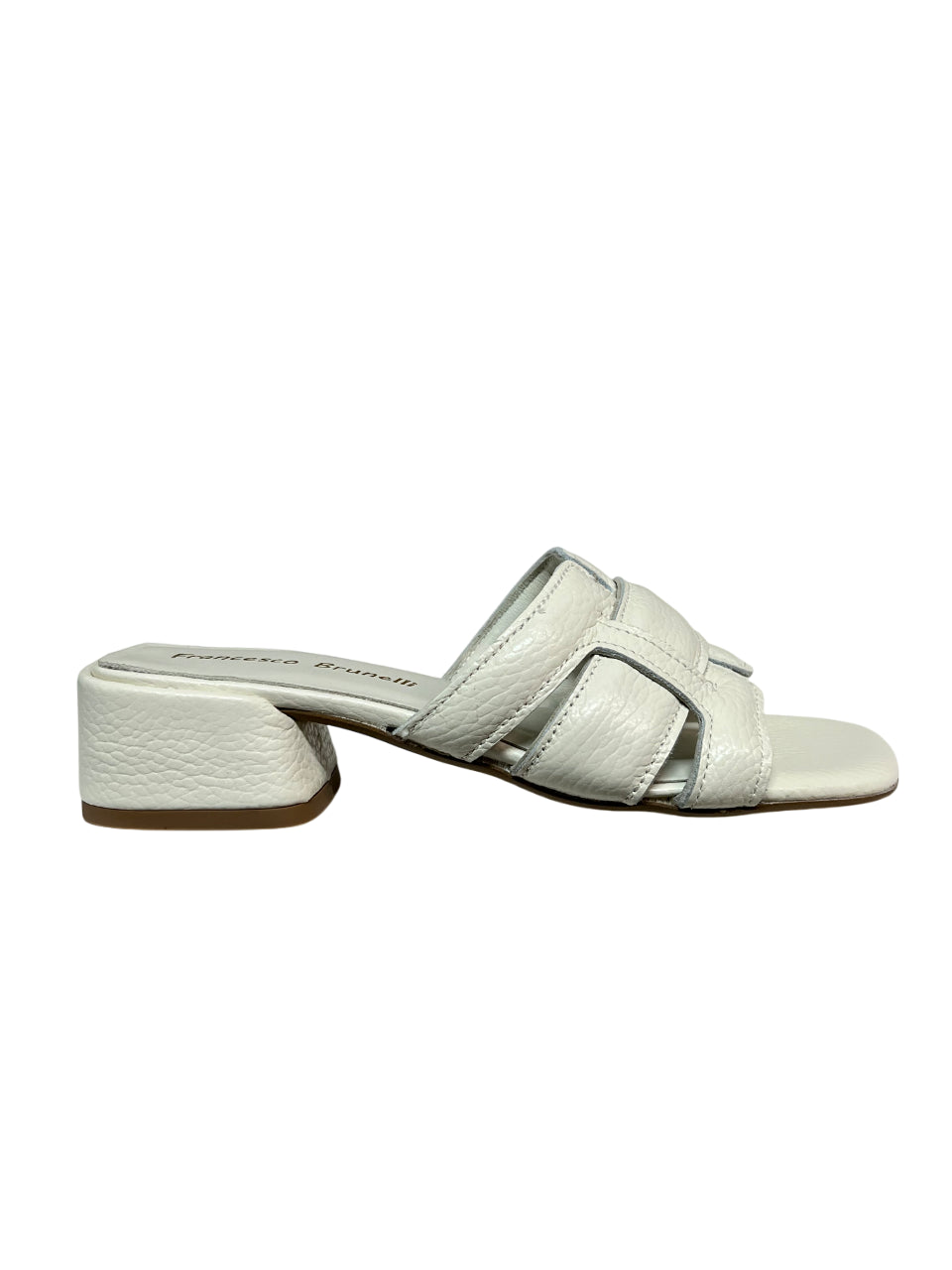 FRANCESCO BRUNELLI sandalo donna aperto dietro 5205 100% pelle