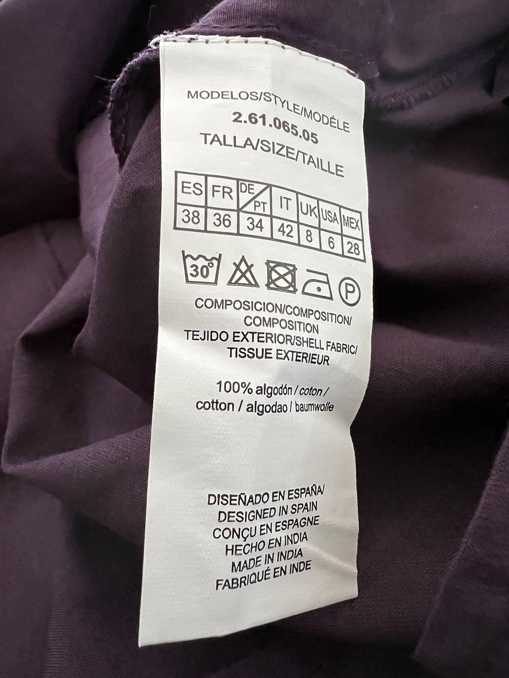 MD’M STUDIO camicia donna viola 2.61.065.05 100% cotone