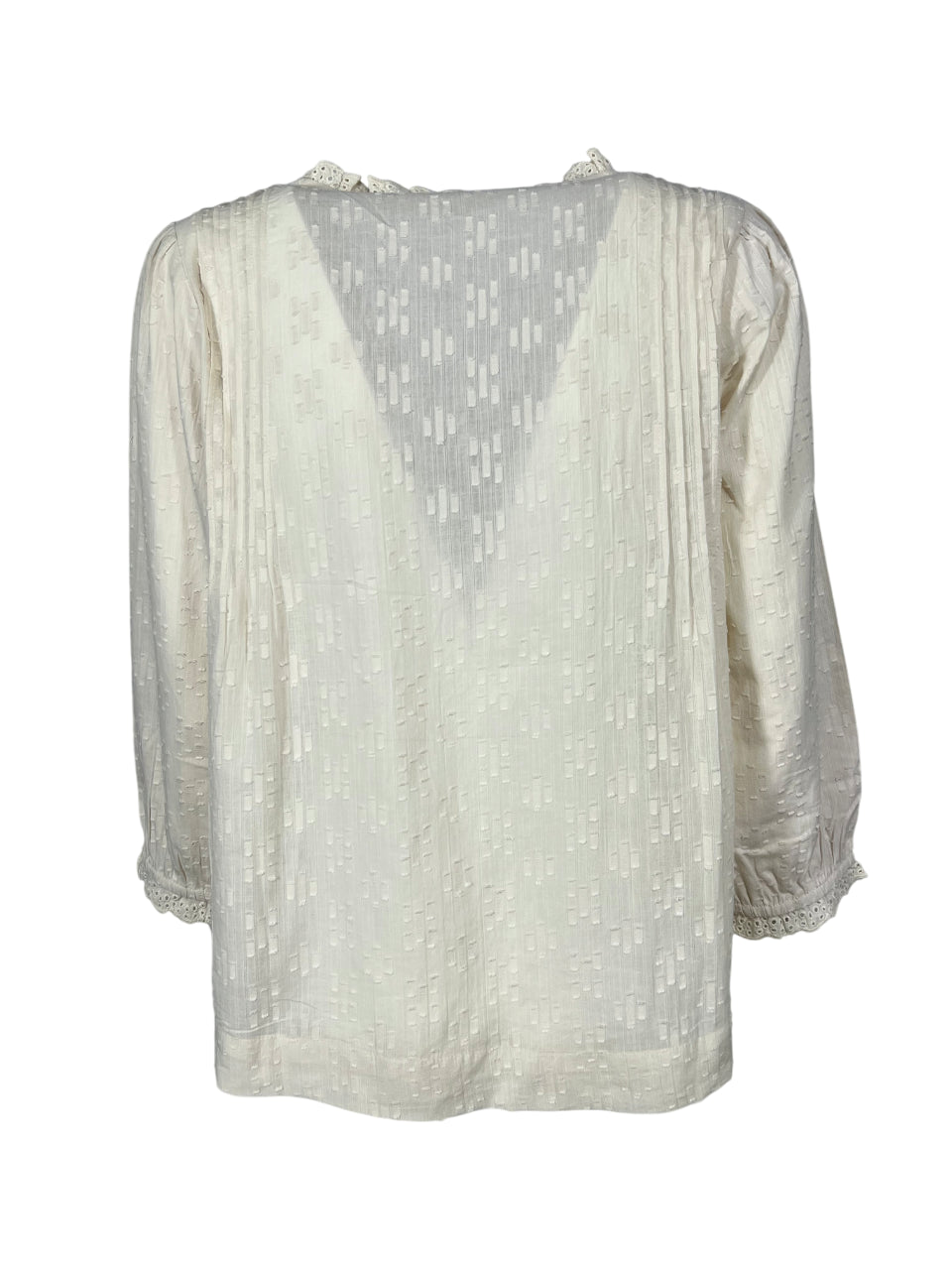 MD’M camicia donna ecru cotone plumetis 2.61.468.44 100% cotone