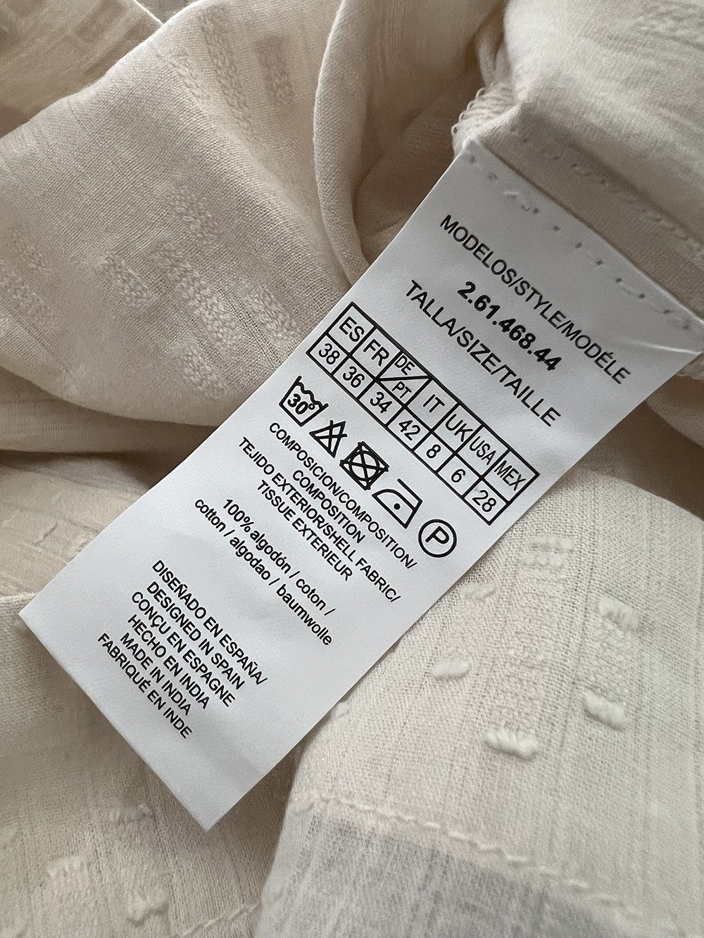 MD’M camicia donna ecru cotone plumetis 2.61.468.44 100% cotone