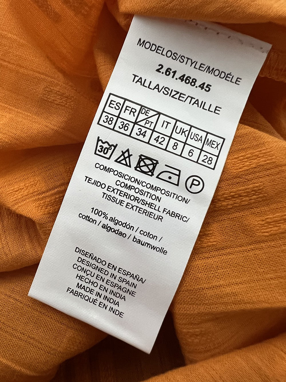 MD’M camicia donna arancio cotone plumetis 2.61.468.45 100% cotone