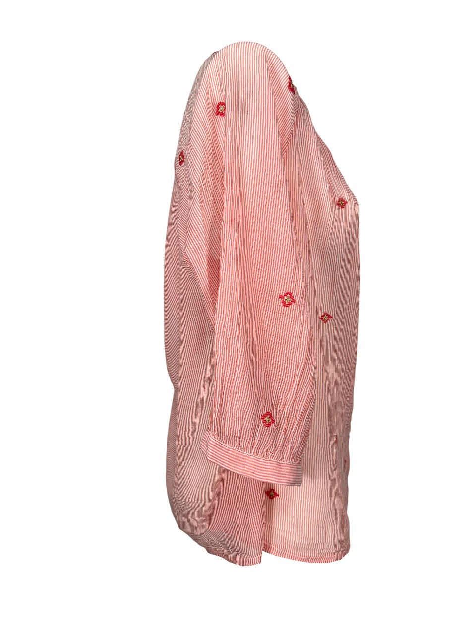 MD’M camicia donna righe corallo/bianco 2.61.068.36 100% cotone