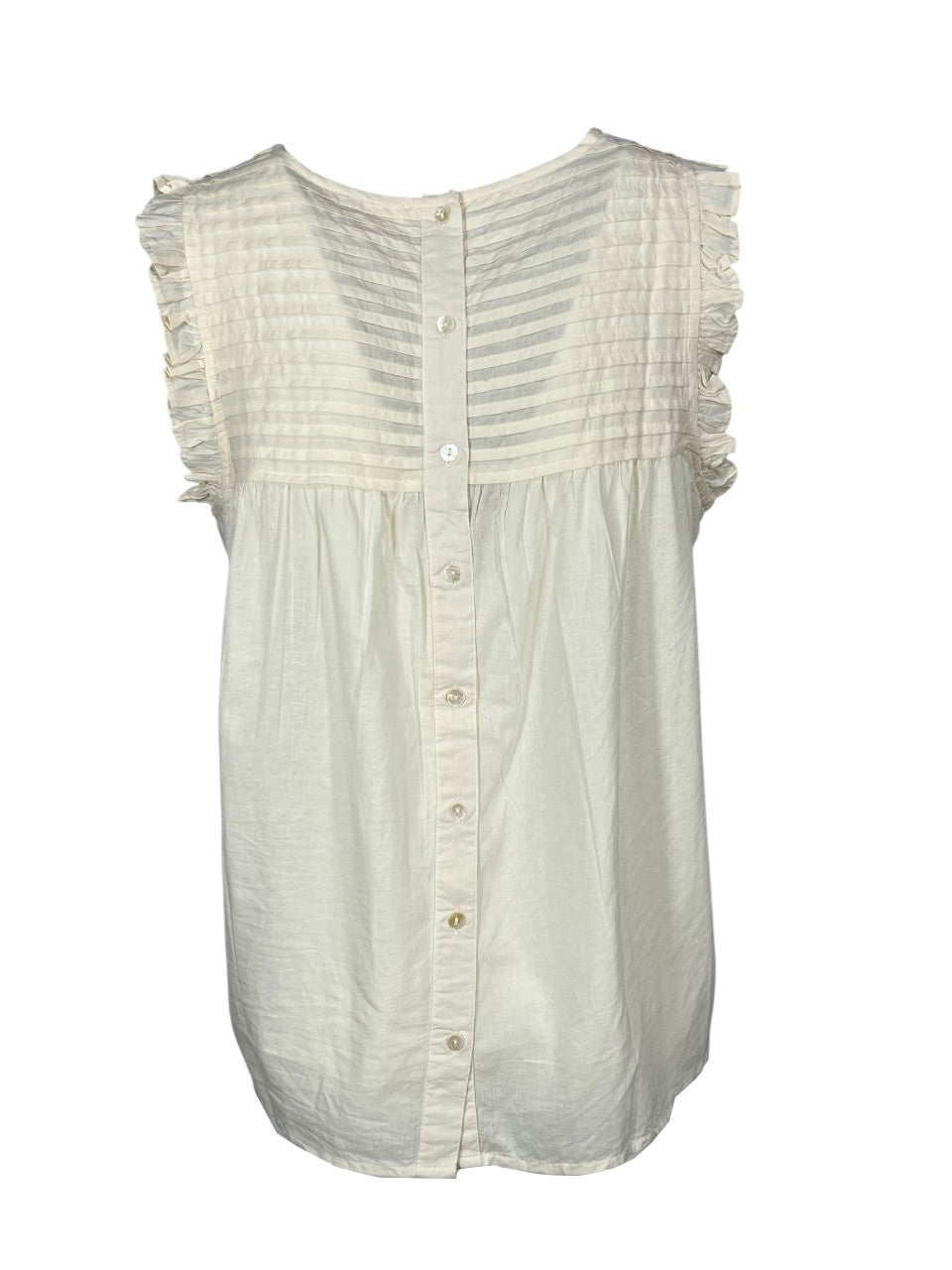 MD’M STUDIO  blusa donna avorio svasata abbottonatura dietro 2.61.065.06 100% cotone