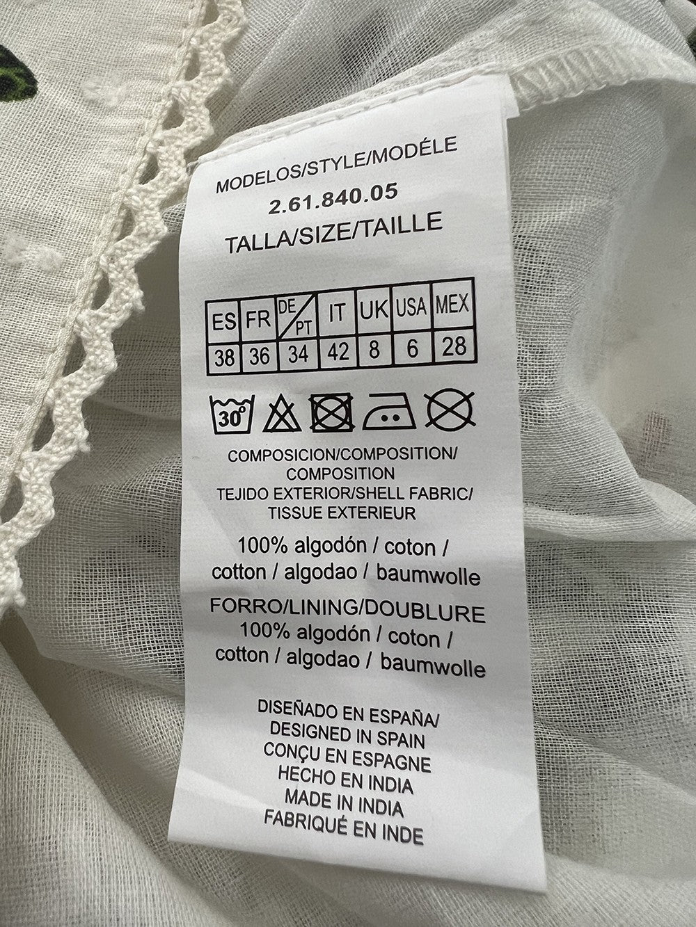 MD’M blusa donna plumetis avorio 2.61.840.05 100% cotone