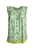 MD’M blusa donna fantasia floreale acqua/lime 2.62.073.43 100% viscosa