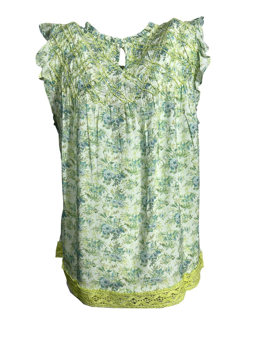 MD’M blusa donna fantasia floreale acqua/lime 2.62.073.43 100% viscosa