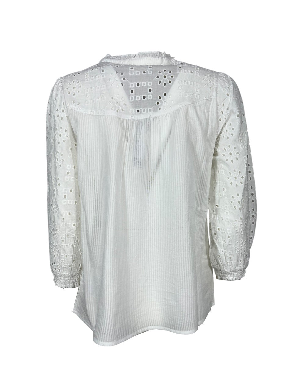 MD’M camicia donna sangallo/cotone bianco 2.61.051.40 100% cotone