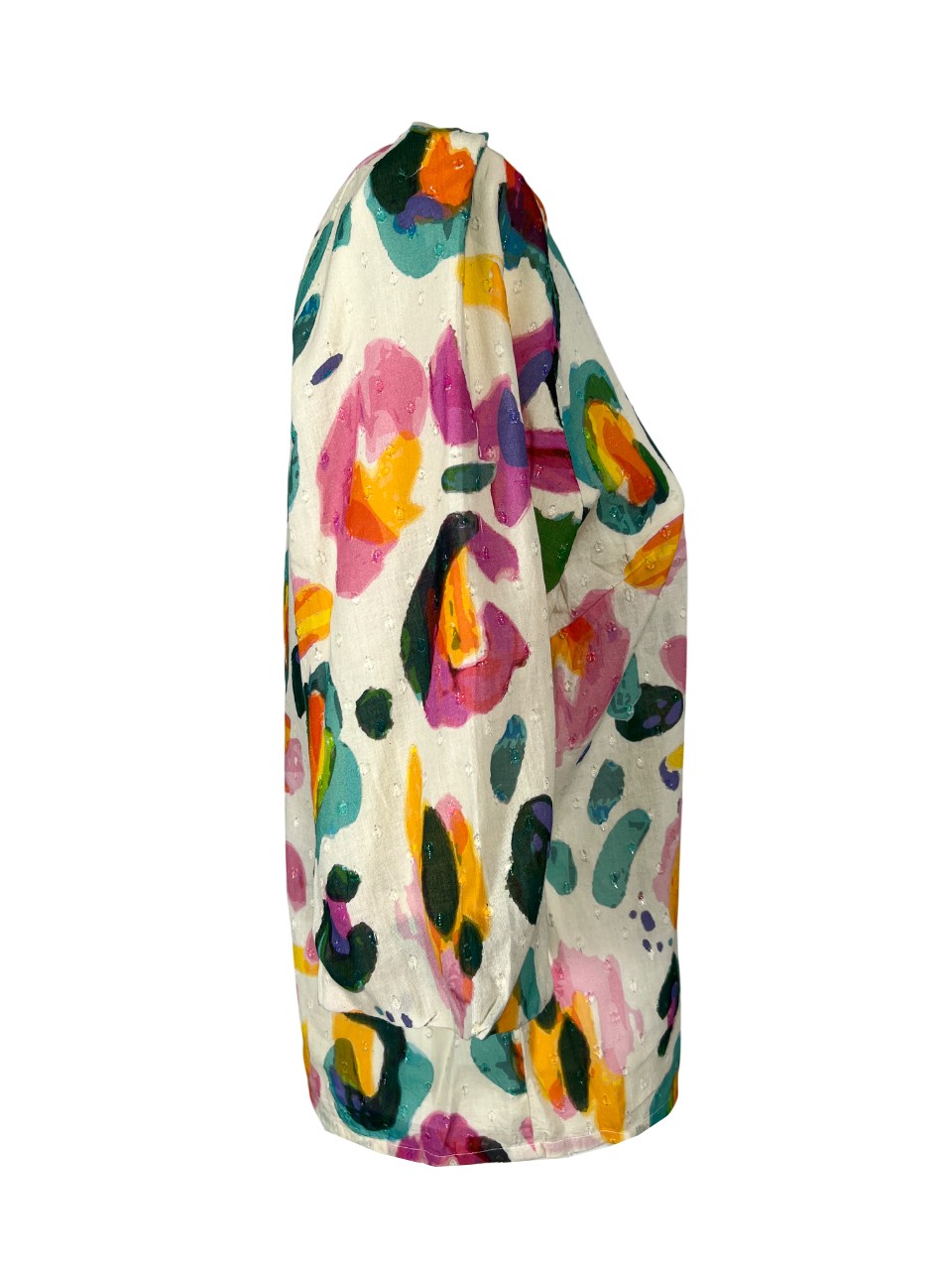 MD’M camicia donna ecru fantasia multicolor 2.61.423.15 100% cotone