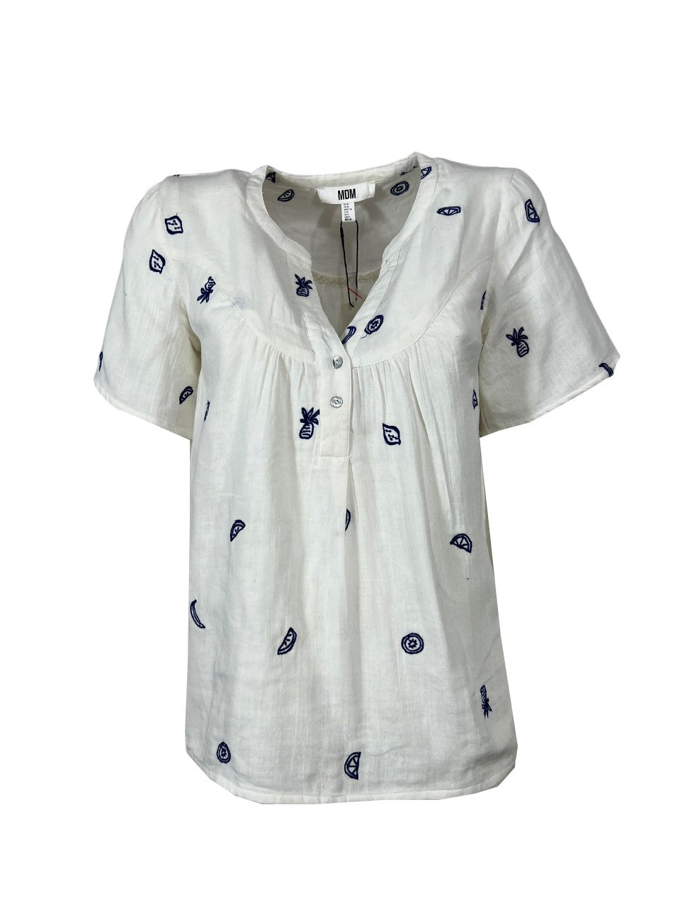 MD’M blusa donna avorio svasata 2.61.251.96 100% cotone