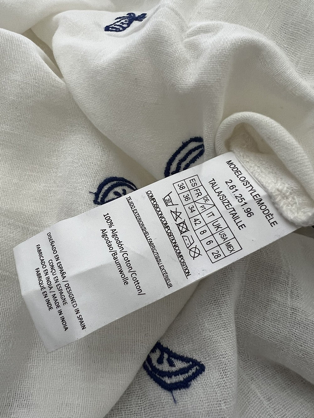 MD’M blusa donna avorio svasata 2.61.251.96 100% cotone