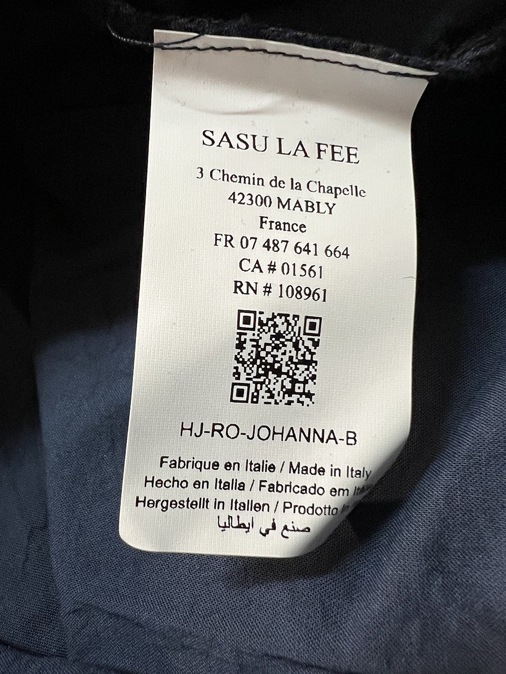 HUMILITY abito over blu foderato cotone JOHANNA-B  MADE IN ITALY