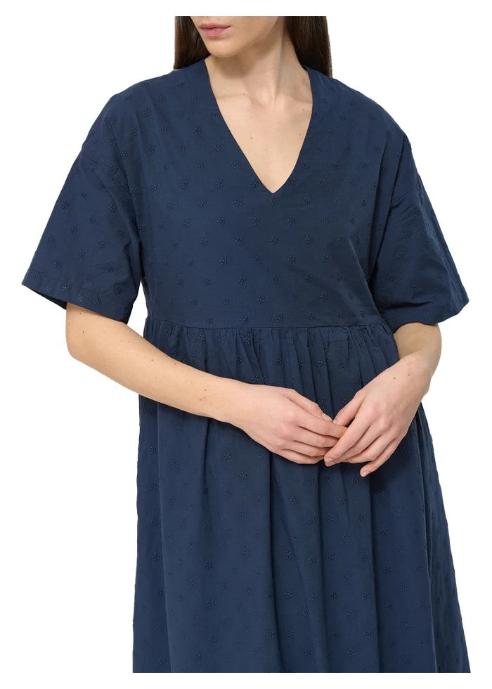 HUMILITY abito over blu foderato cotone JOHANNA-B  MADE IN ITALY