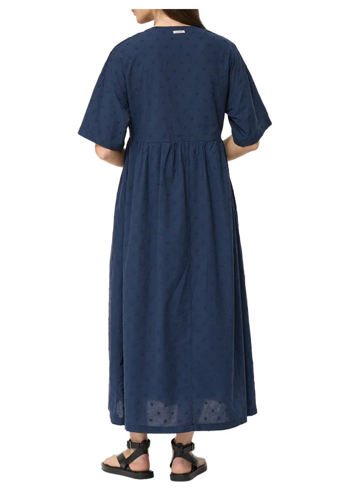 HUMILITY abito over blu foderato cotone JOHANNA-B  MADE IN ITALY