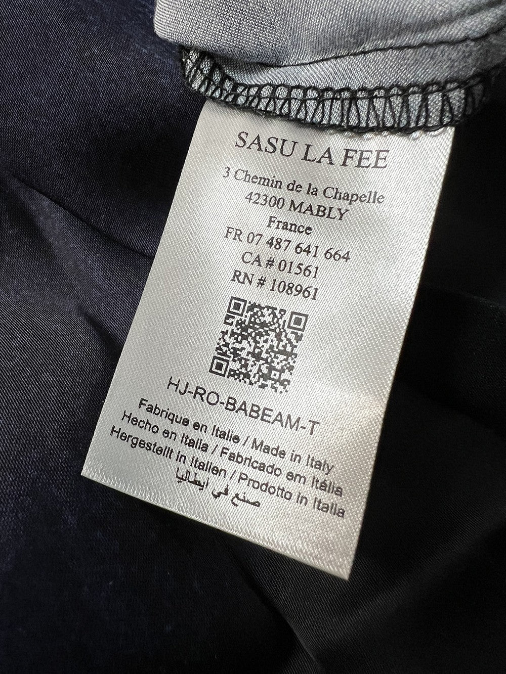 HUMILITY abito lungo stampa blu/azzurro tye&dye BABEAM-T MADE IN ITALY