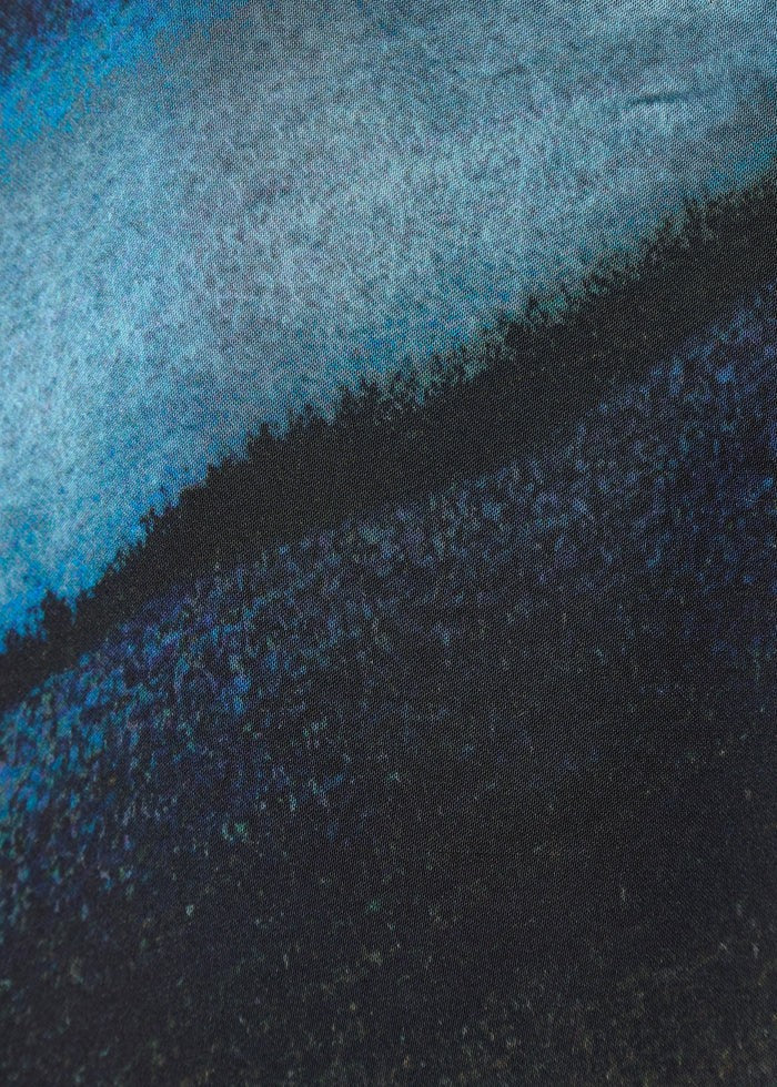 HUMILITY abito lungo stampa blu/azzurro tye&dye BABEAM-T MADE IN ITALY