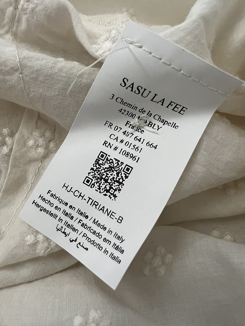 HUMILITY camicia donna cotone ricamato ecru TIRIANE-B 100% cotone MADE IN ITALY