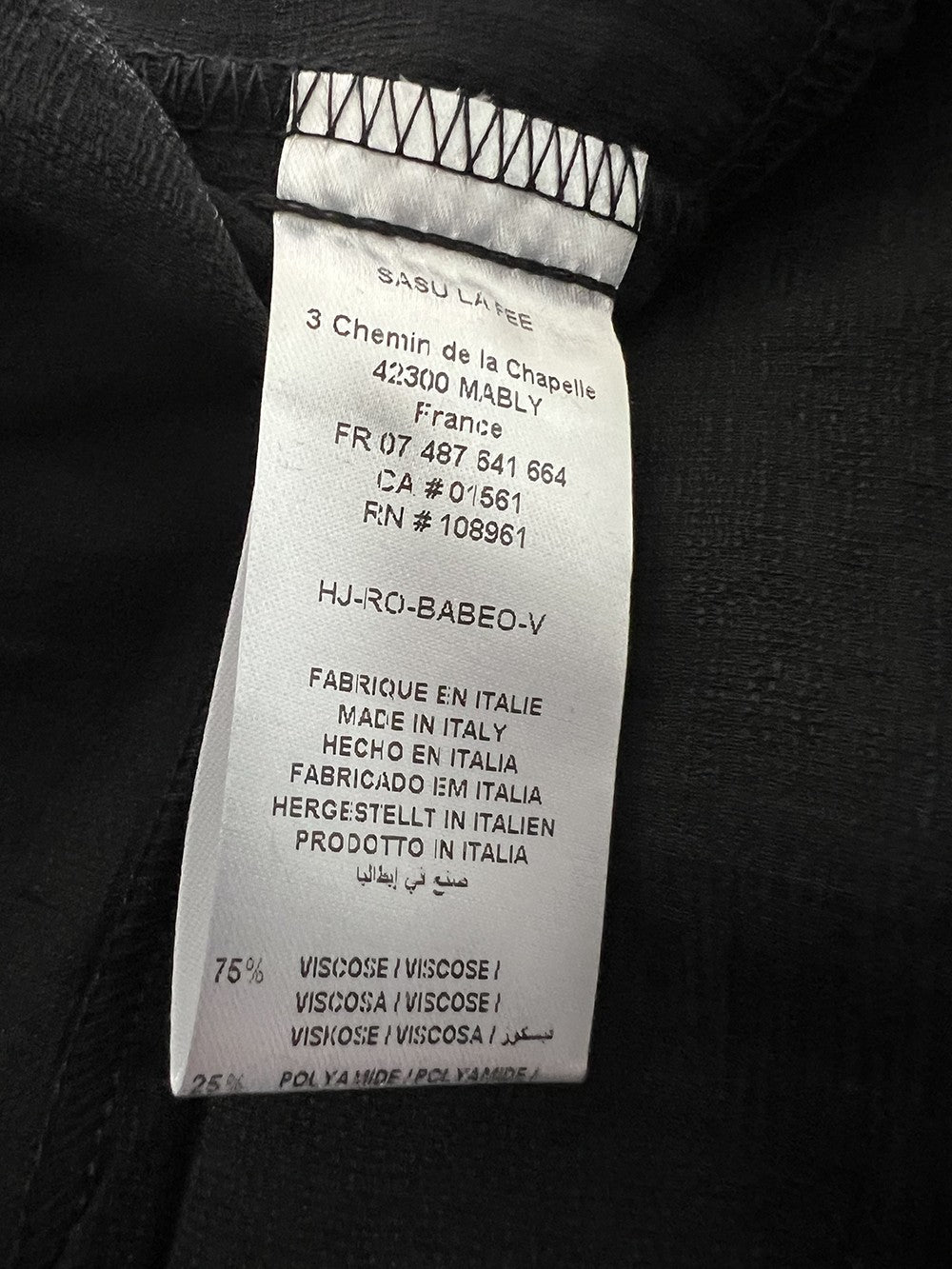 HUMILITY abito donna lungo nero  BABEO-V  MADE IN ITALY