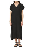 HUMILITY abito donna lungo nero  BABEO-V  MADE IN ITALY