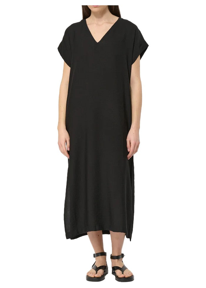 HUMILITY abito donna lungo nero  BABEO-V  MADE IN ITALY