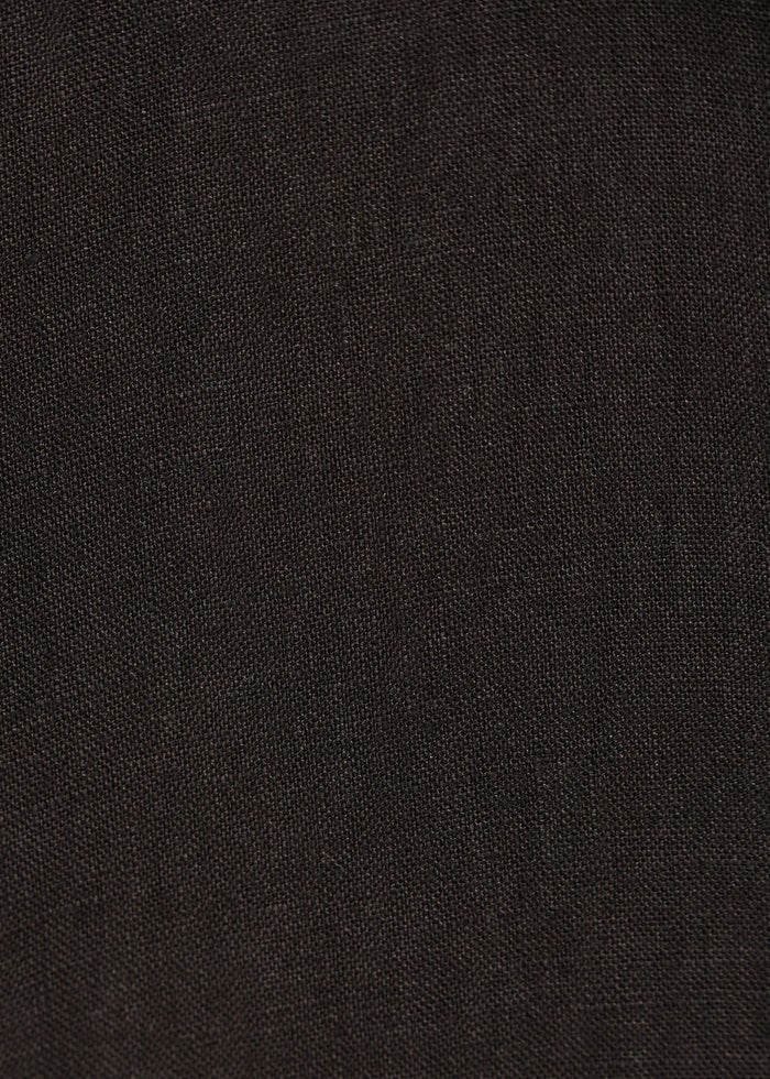 HUMILITY abito chemisier lino nero TALICIA- L  MADE IN ITALY