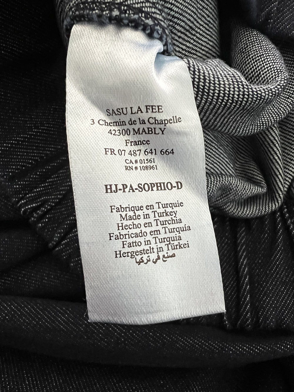 HUMILITY pantalone donna jeans blu scuro  palazzo 7/8 SOPHIO-D 100% cotone