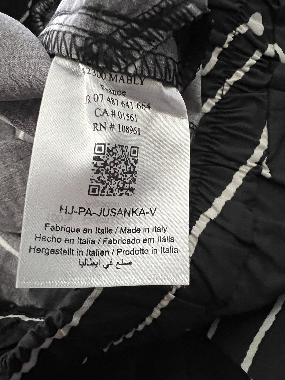 HUMILITY pantalone donna palazzo JUSANKA-V 100% cotone MADE IN ITALY