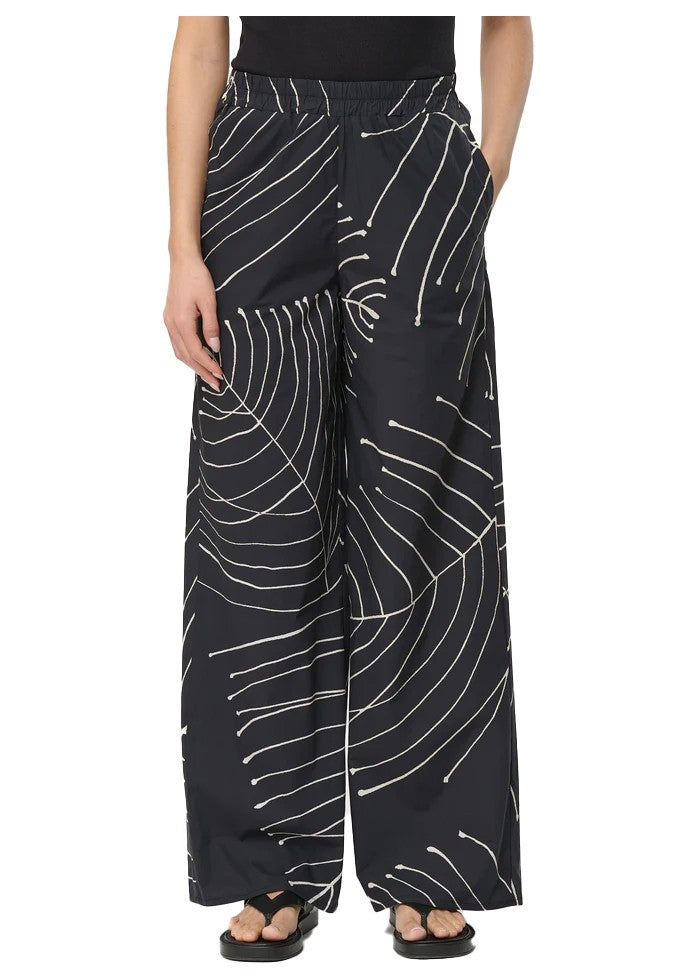 HUMILITY pantalone donna palazzo JUSANKA-V 100% cotone MADE IN ITALY